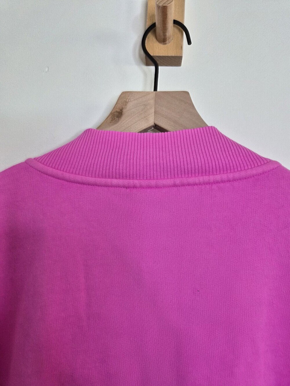 PINK Victorias Secret Hot Pink Cropped Quarter Zip Pullover Sweatshirt Large NWT - Picture 13 of 15